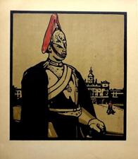 GUARDSMAN BY WILLIAM NICHOLSON LONDON TYPES ORIGINAL LITHOGRAPH c1898