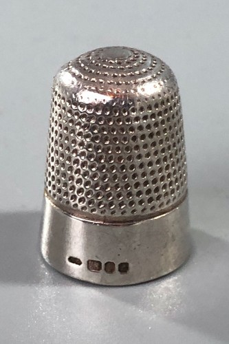 Vintage silver thimble - vintage,