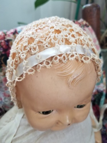 Antique baby doll - doll, lace