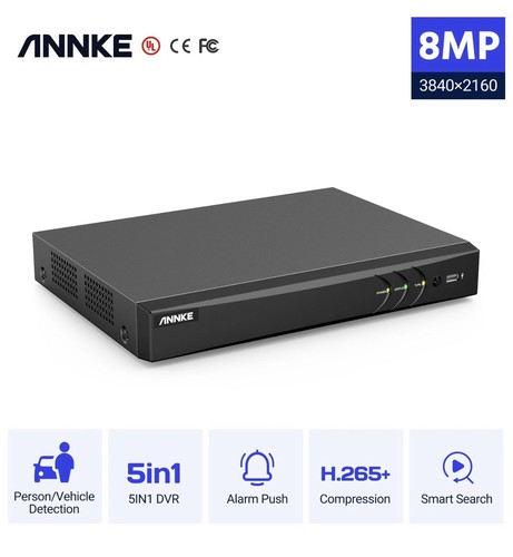 Annke 8ch dvr 8mp - 4k, 5in1