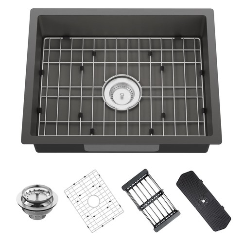 Black kitchen sink 23x18x5 - sink,, 23x18x5.5