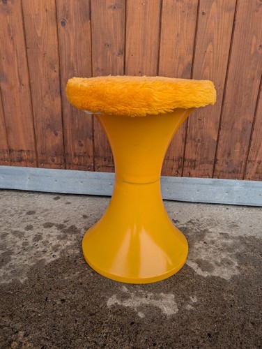 Vintage stool yellow 70s - vintage,