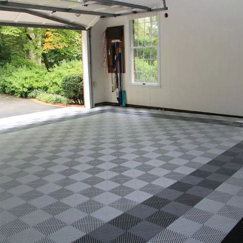 Garage floor tiles - floor, vented