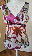 LAURA ASHLY Beautiful Silk  Sequin Fitted Fully Lined Top Size 10-12