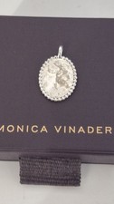  *NEW* Monica Vinader Sterling Silver deia beaded oval Pendant