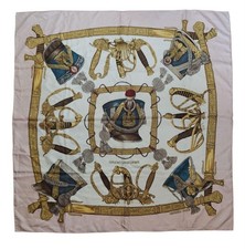 Hermes Carre90 Silk Scarf Pink