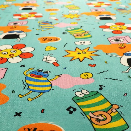 Playful blue upholstery - playful,