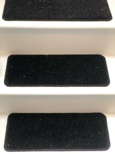14x Carpet Stair Case Treads Stain Free glitter black Pads 14 Large Pads