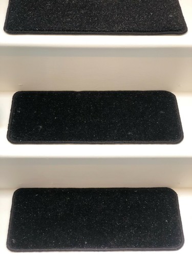 Black glitter stair pad - black,