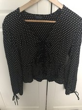 Topshop Polka Dot Blouse With