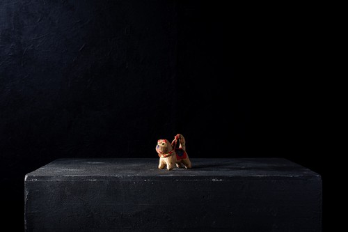 Vintage japanese hariko dog - vintage,