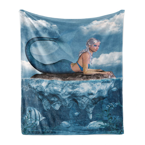 Mermaid soft flannel - soft, fleece