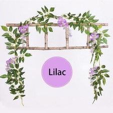 2X7FT Artificial Wisteria Vine Garland Fake Flower Garden Wedding Hanging Plants