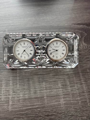 Edinburgh crystal double clock - edinburgh,
