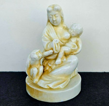 Antique 1900s Japanese Porcelain Okimono Ivory Color Figurine