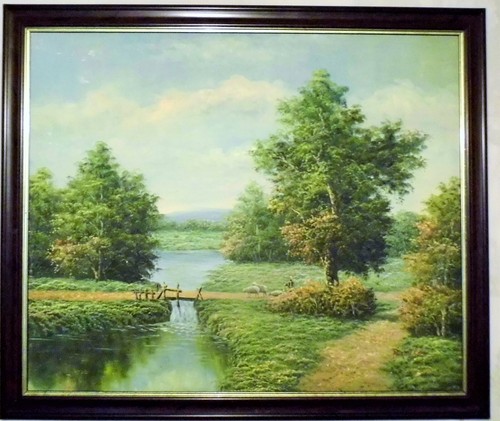 Antique painting oil - painting,