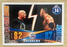 WWF WWE Slam Attax Rivals 2014 Rivalry Stone Cold The Rock Wrestling Trading 200