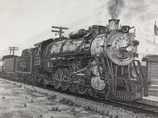 Steam Locomotive Train Print