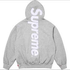 Supreme Satin Applique Hooded Hoodie Grey Size Small Brand New