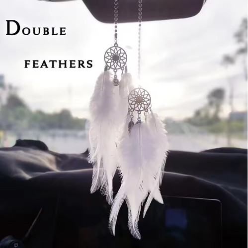 Feather dream catcher car - feather,