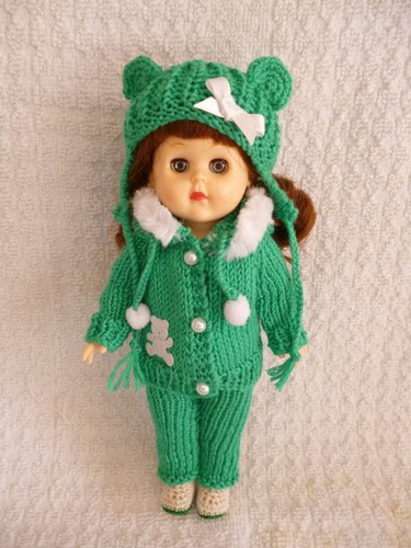 Hand knitted set for - , 8"