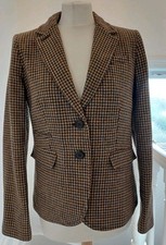 Joules Tweed Blazer Size 10 Excellent Condition Brown. A378
