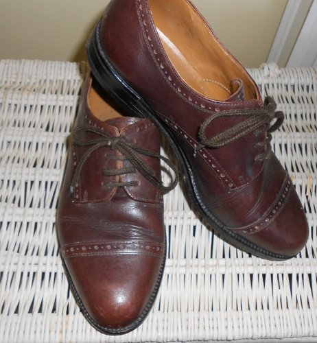 Shoes clarks dark tan brown - k,