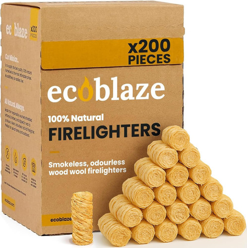 Natural firelighters 200 pack - natural,