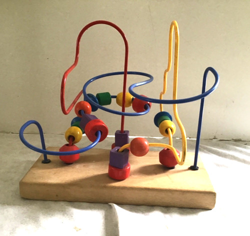 Large vintage wooden bead maze - vintage,