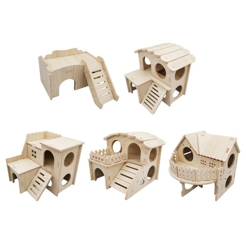 Wooden hamster house - wooden,