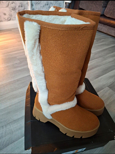 Ego brown faux suede snow - brown,
