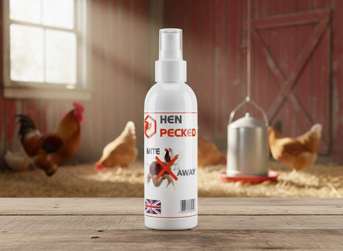 Hen pecked red mite - red,
