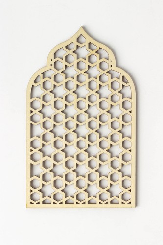 Oriental arch wooden wall - wooden,