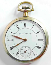 ?⭐SILVEROID, S/CASE HAMPDEN, CHAMPION H, 16s, 7Js OPEN FACE POCKET WATCH,FWO⭐?