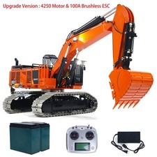 Metal 1/8 Hydraulic RC Excavator 385CF Remote Control Engineering Vehicles Model