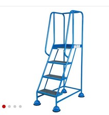 Mobile Steps, Warehouse Ladder On Wheels, Ladder With Handrail