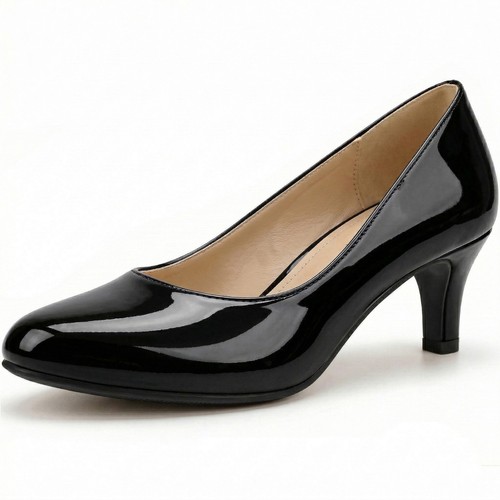 Ladies low kitten heel court - low,