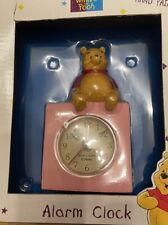 Disney Ceramic Hand Painted Winnie The Pooh Collectible Pink Alarm Clock