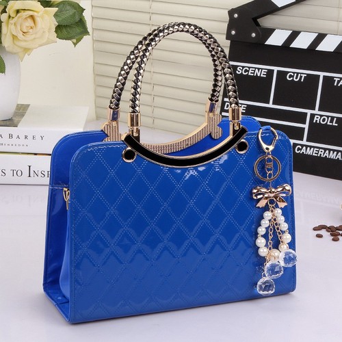 Women quilted patent leather - quilted,