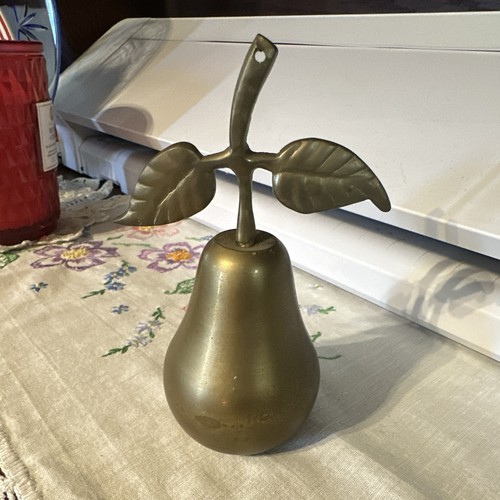 Brass pear shaped - hand, bell