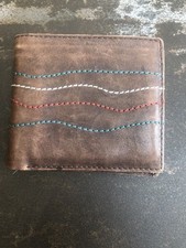 OSPREY LONDON Genuine Brown Leather Billfold Credit Card Wallet 