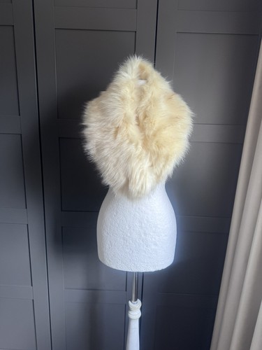 Cream ivory faux fur - , scarf