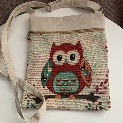 Owl tapestry shoulder bag - shoulder,