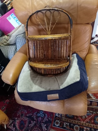 Vintage 70s tier - 70s, rattan