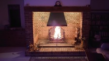 Steel fire inglenook