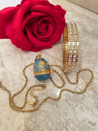 Imperial faberge egg necklace - faberge,