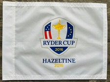 2016 Ryder Cup Hazeltine Unsigned golf flag / USA / COA