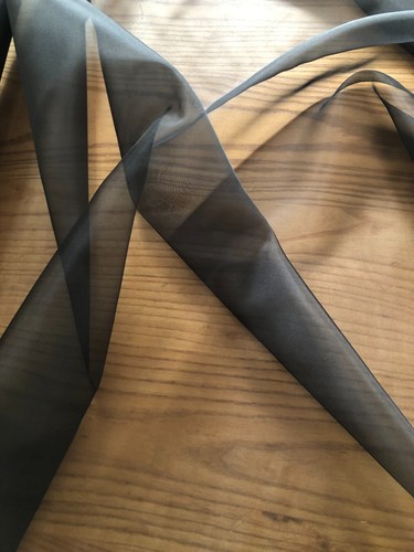 Pure silk organza black - 54",,
