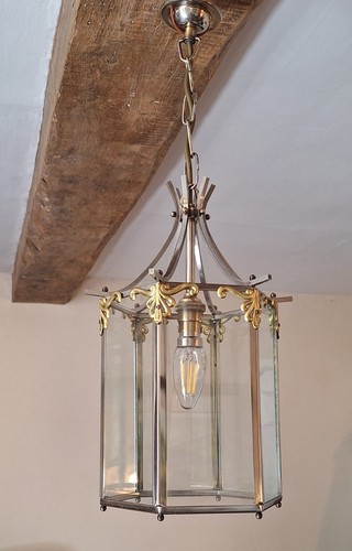 Vintage large chrome - large, brass