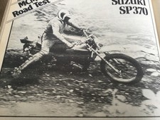 SUZUKI SP370 MOTORCYCLE MAGAZINE ARTICLE.
